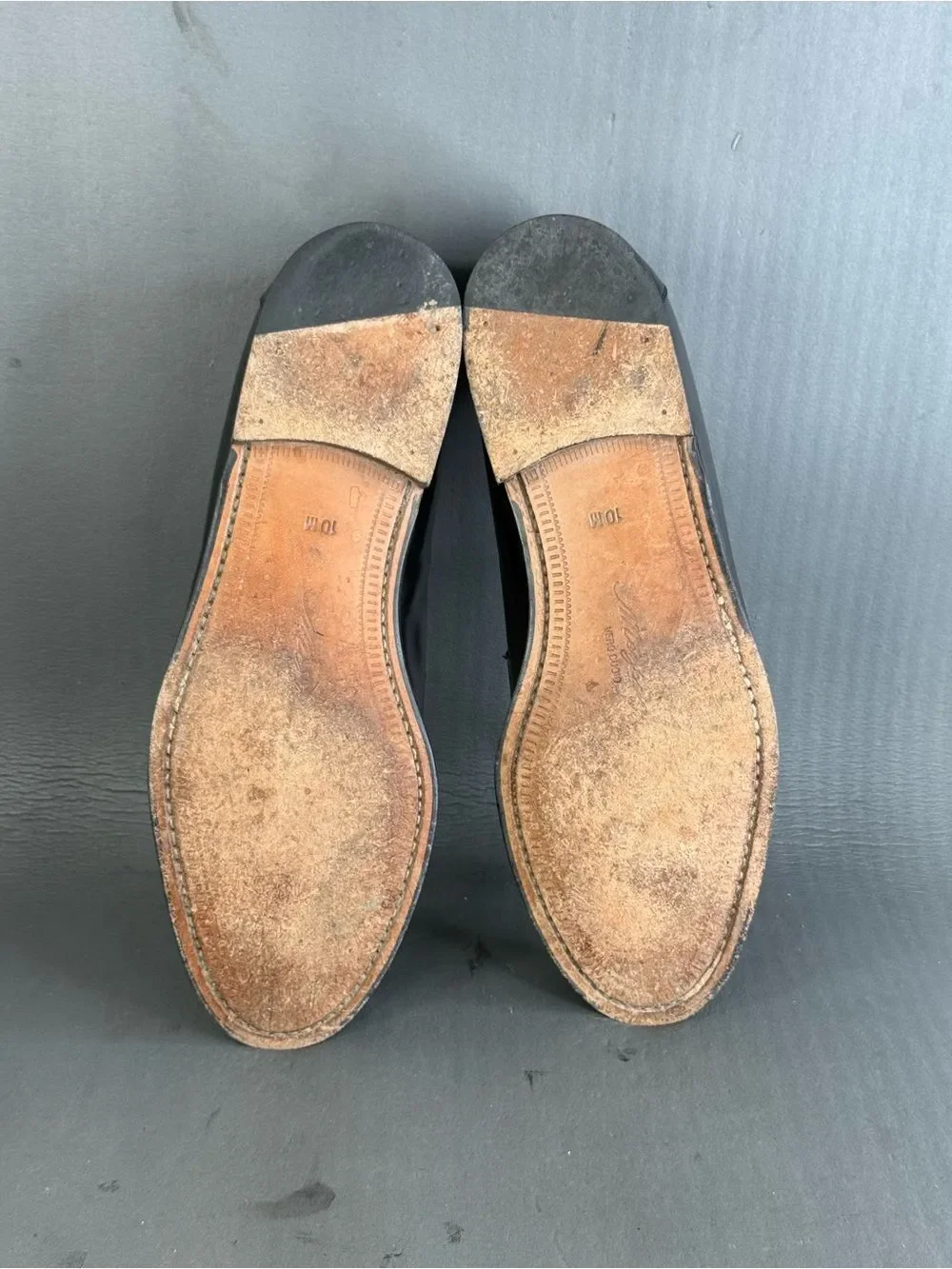 Mezlan Santander black leather kiltie tassel loafer shoes men’s size 10